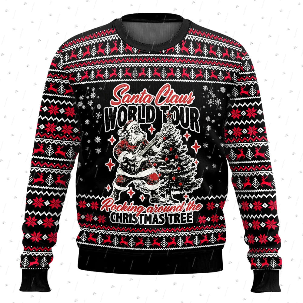 Christmas Ugly Sweater Cosplay Santa Claus Pet Anime Cartoon Skull Vintage 3DPrint Harajuku Winter Pullover Funny Long Sleeves 1