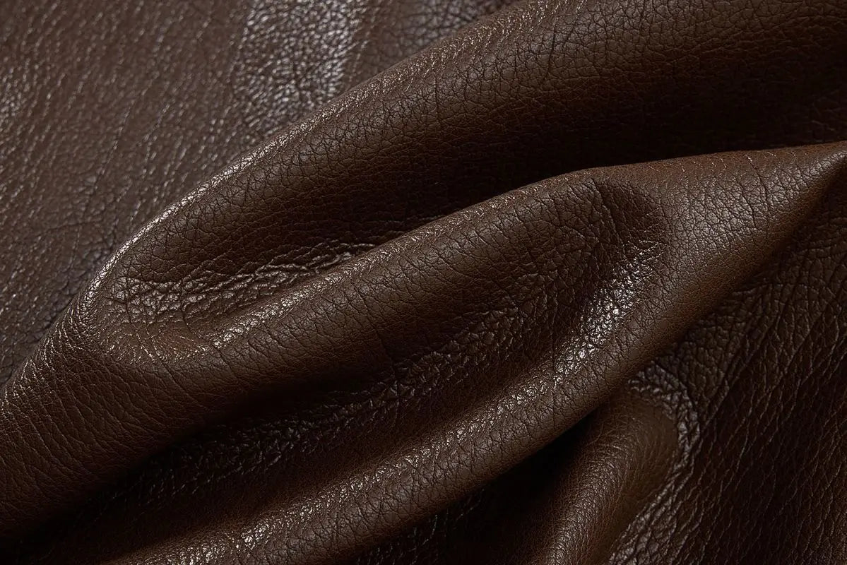 American Maillard coffee color design sense, lace-up and thin leather jacket, huge good-looking autumn wear, Korean coat top