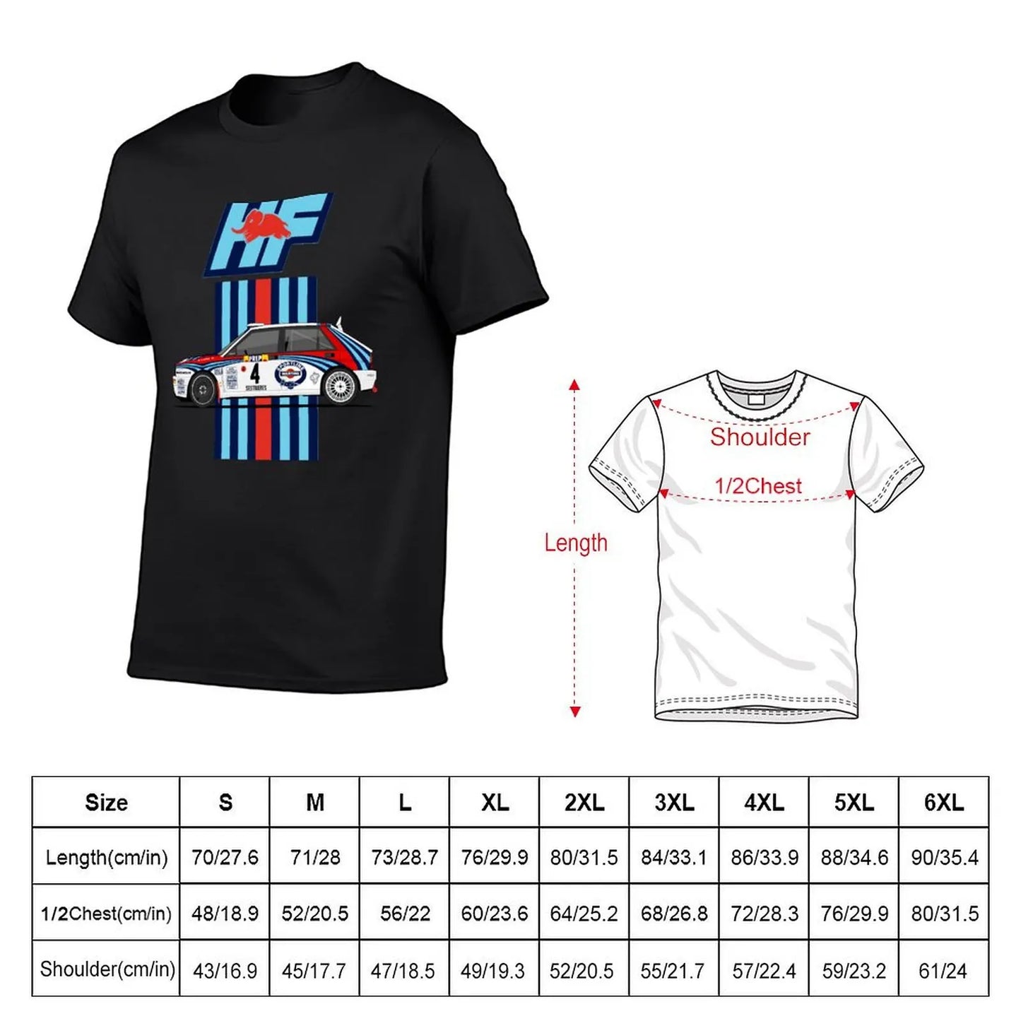 Lancia Delta integrale HF T-Shirt customizeds cute tops Short sleeve tee anime mens t shirt graphic