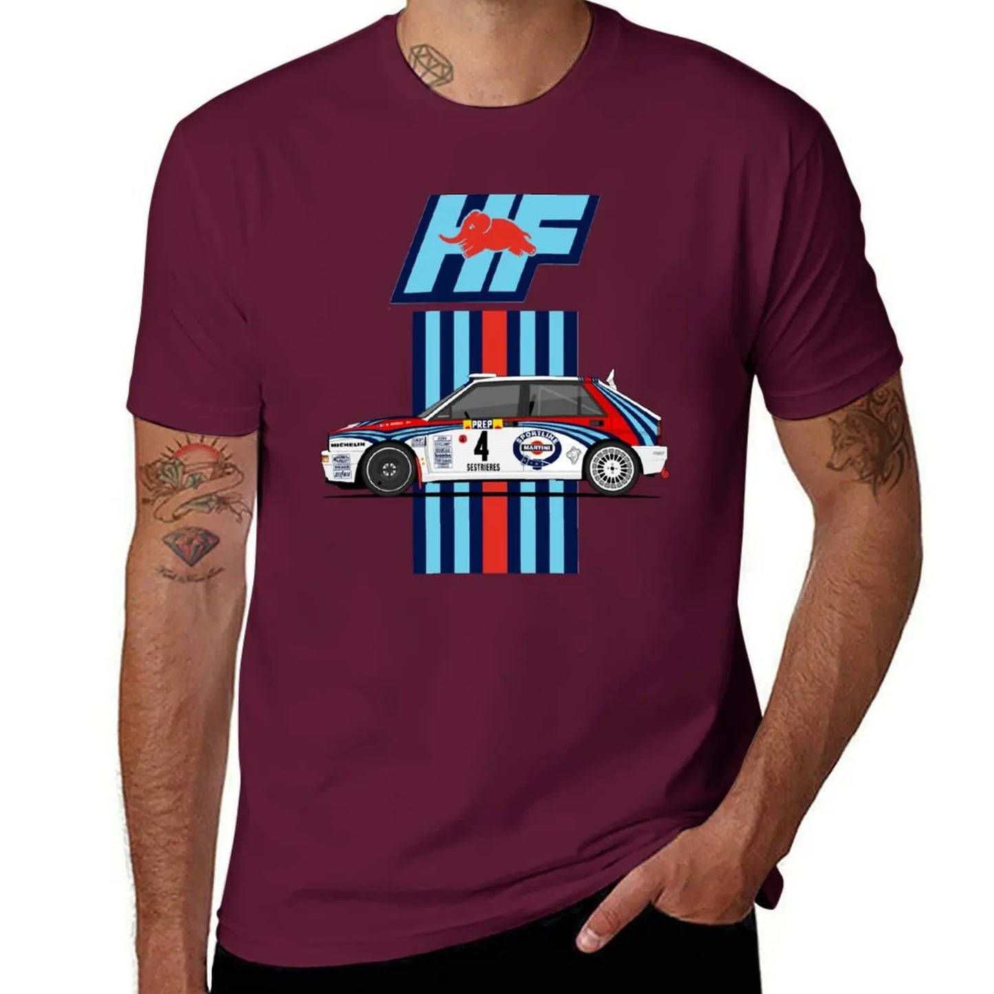 Lancia Delta integrale HF T-Shirt customizeds cute tops Short sleeve tee anime mens t shirt graphic