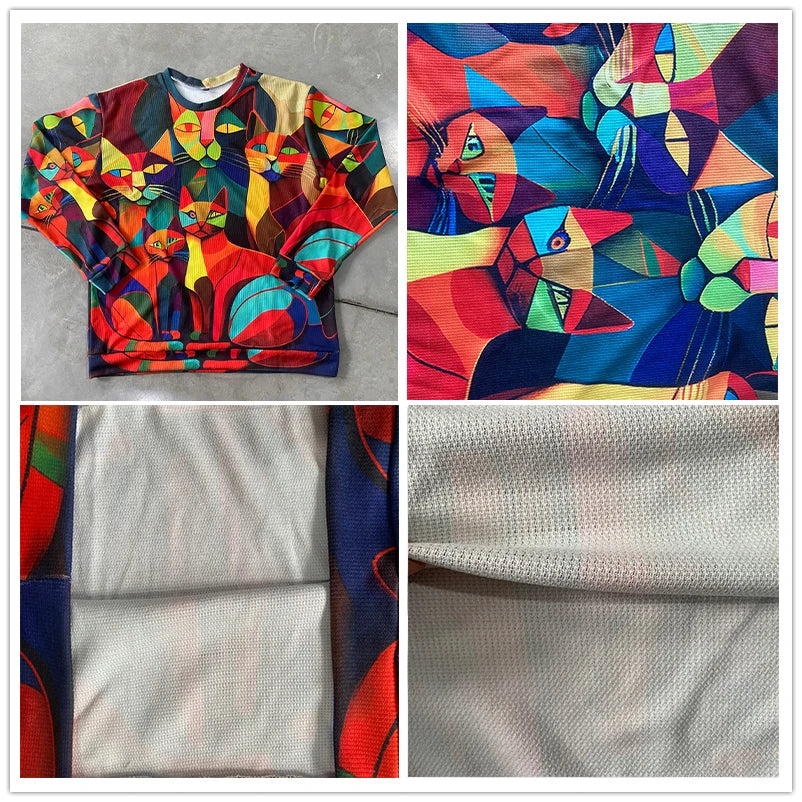 PLstar Cosmos Retro Owl & flowers Pattern 3D Printed Men's Knitted Pullover Winter Unisex Casual Knit Pullover Sweater ZZM116