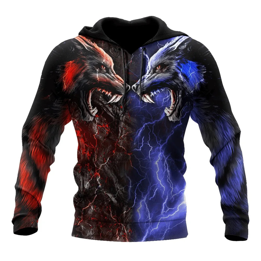 Animals Wilderness Novelty Hoodies Boar Hunter 3D Printed Mens Hooded Sweatshirt Unisex Streetwear Pullover Casual Tracksuits