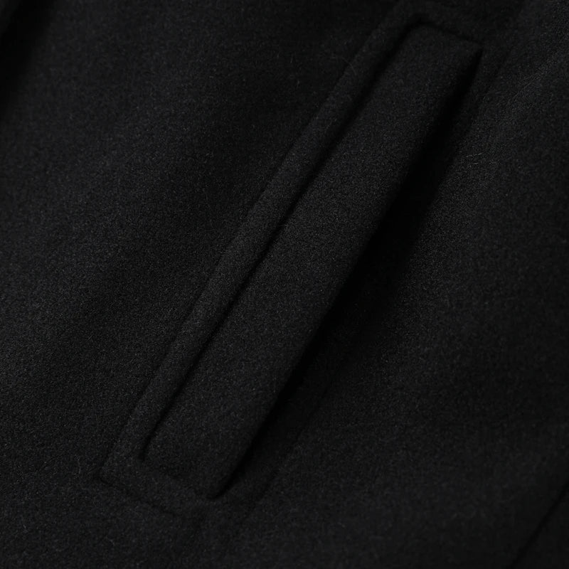 Street Faux Fur Patchwork Cropped Coats Women Loose Lapel Full Sleeve Pockets Warm Jackets 2025 Winter Lady Fashion Outwear