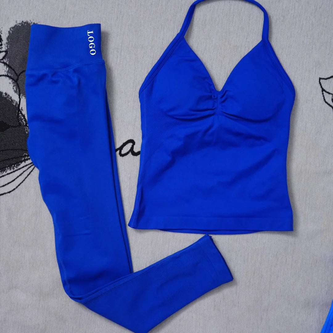 Yoga set Impact Strap Bra Sports Link Gym Running Strap Underwear Ipmact Strap Sports Seamless Bra Link Sports Yoga Sports Set-B