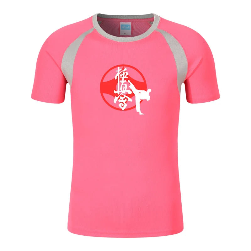 Kyokushin Karate Printed Fashion Men's Tee Shirt Summer T-shirt Cotton Mens Raglan Short Sleeve O Neck Streetwear Tops