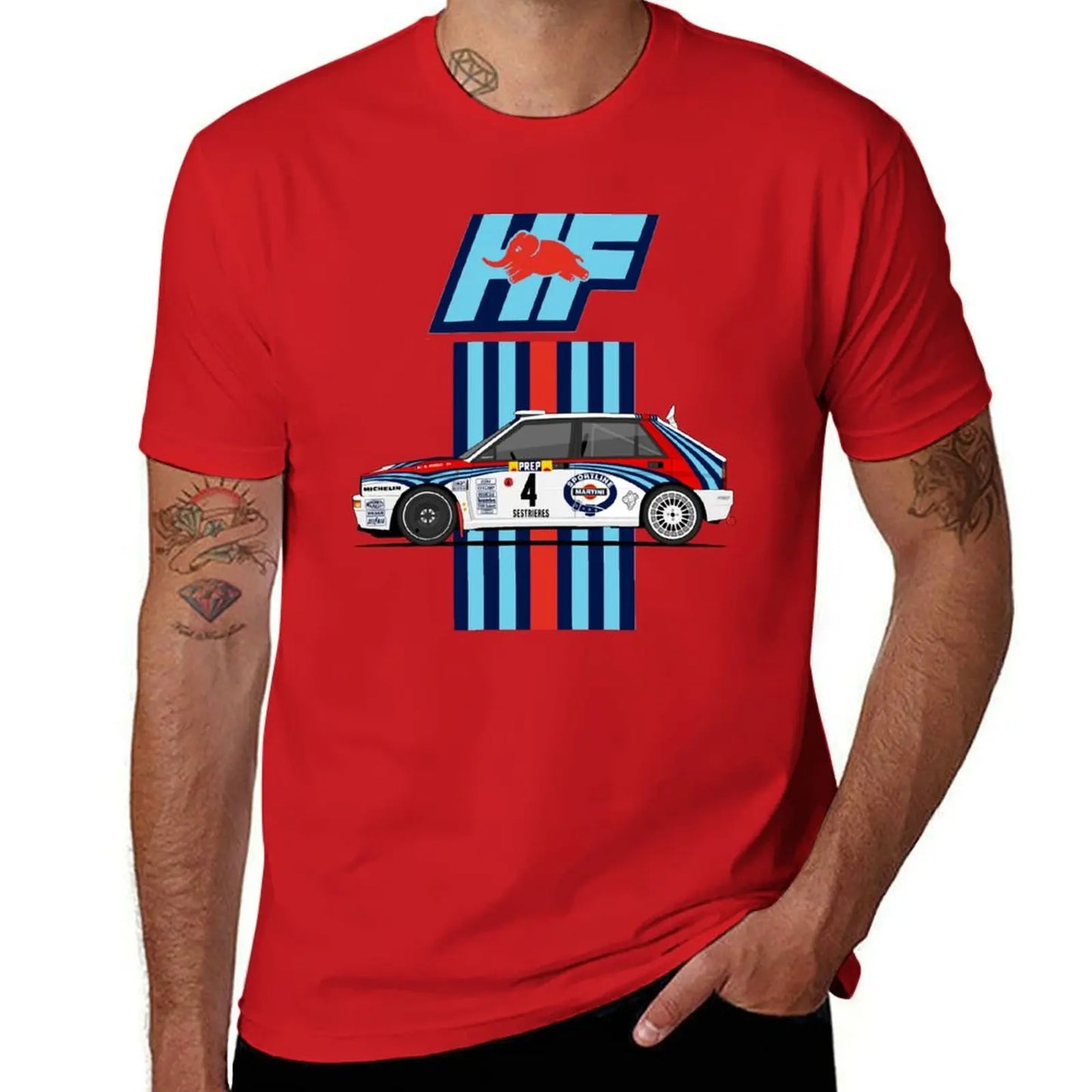 Lancia Delta integrale HF T-Shirt customizeds cute tops Short sleeve tee anime mens t shirt graphic