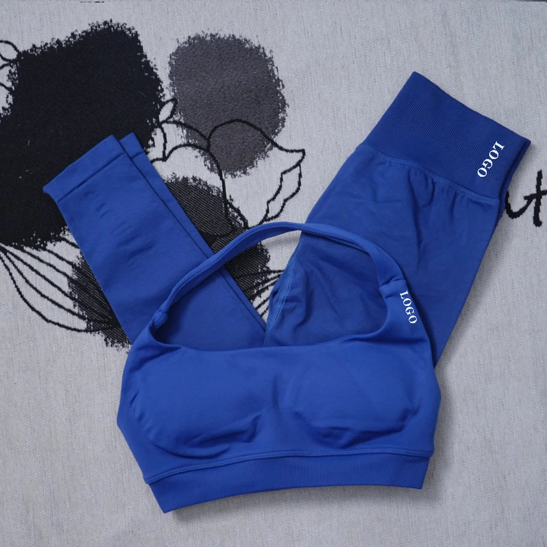 Yoga set Impact Strap Bra Sports Link Gym Running Strap Underwear Ipmact Strap Sports Seamless Bra Link Sports Yoga Sports Set-B