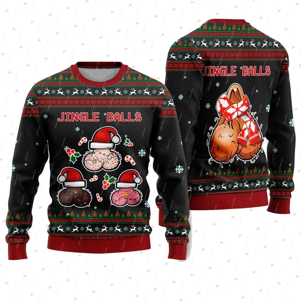 Christmas Ugly Sweater Cosplay Santa Claus Pet Anime Cartoon Skull Vintage 3DPrint Harajuku Winter Pullover Funny Long Sleeves 1