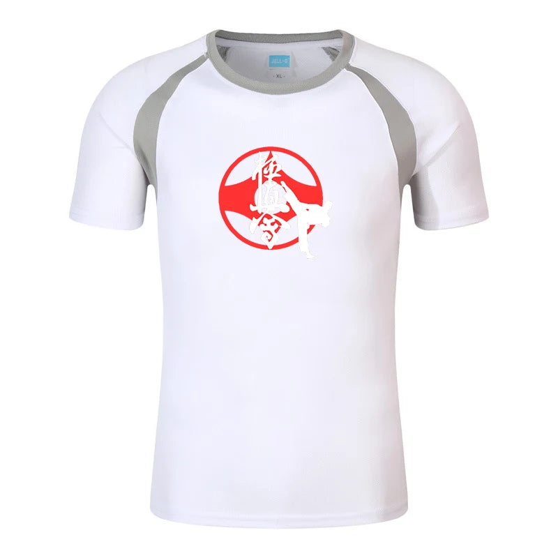 Kyokushin Karate Printed Fashion Men's Tee Shirt Summer T-shirt Cotton Mens Raglan Short Sleeve O Neck Streetwear Tops