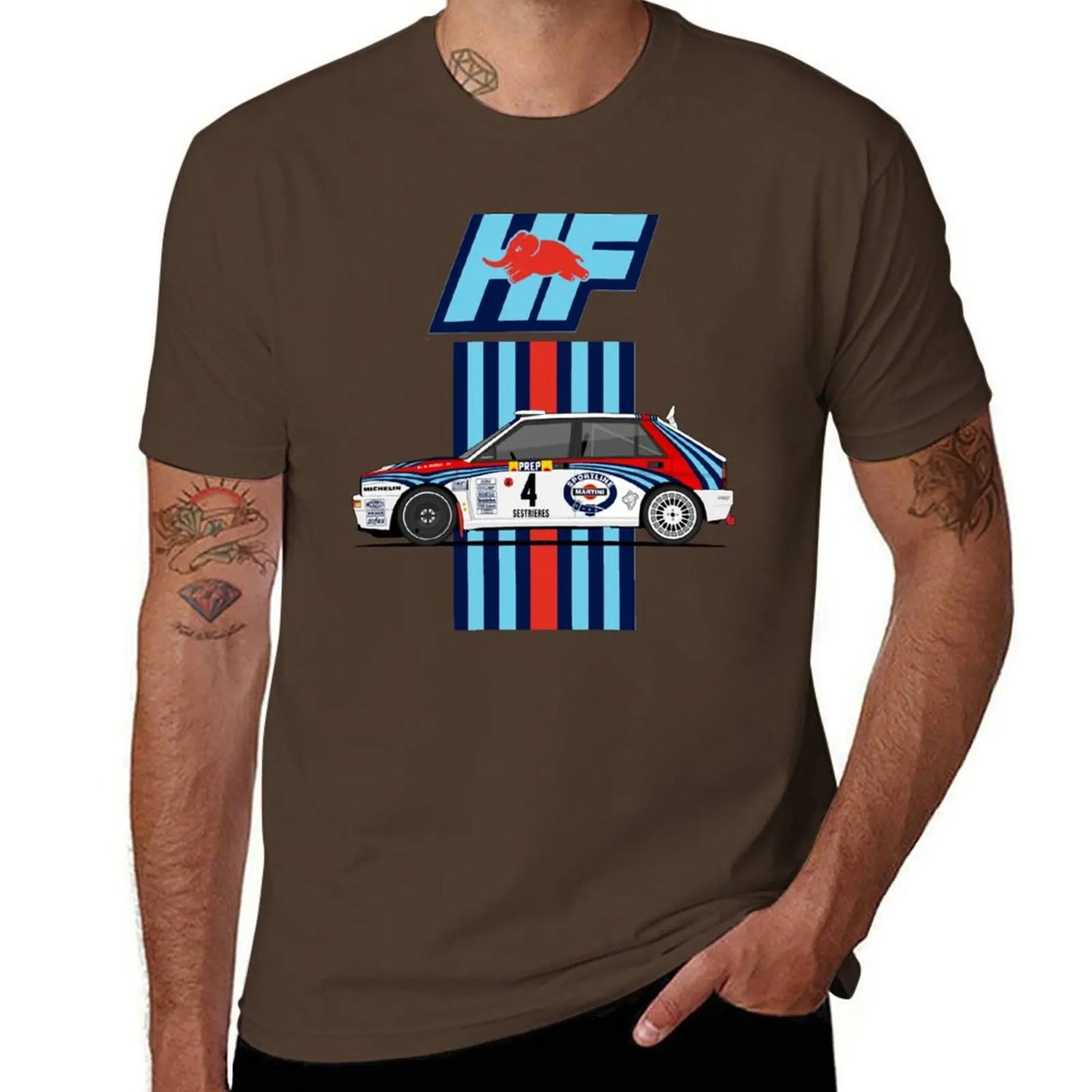 Lancia Delta integrale HF T-Shirt customizeds cute tops Short sleeve tee anime mens t shirt graphic