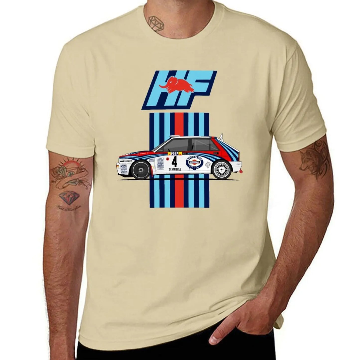 Lancia Delta integrale HF T-Shirt customizeds cute tops Short sleeve tee anime mens t shirt graphic