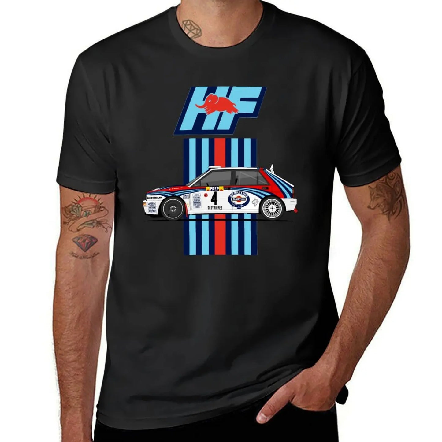 Lancia Delta integrale HF T-Shirt customizeds cute tops Short sleeve tee anime mens t shirt graphic