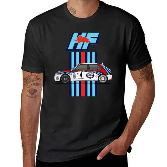 Lancia Delta integrale HF T-Shirt customizeds cute tops Short sleeve tee anime mens t shirt graphic