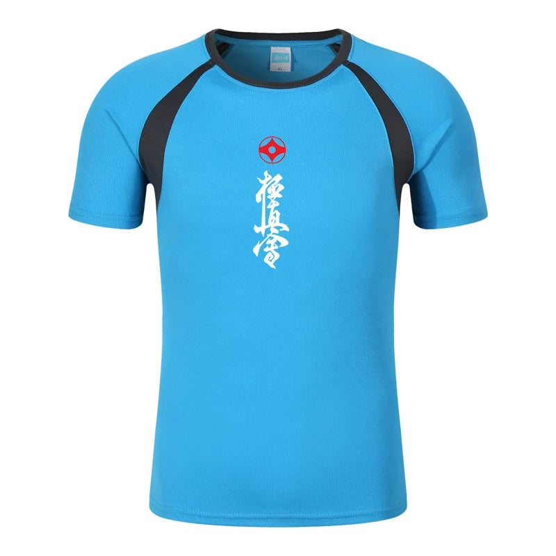 Kyokushin Karate Printed Fashion Men's Tee Shirt Summer T-shirt Cotton Mens Raglan Short Sleeve O Neck Streetwear Tops