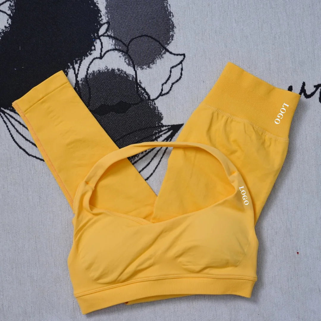 Yoga set Impact Strap Bra Sports Link Gym Running Strap Underwear Ipmact Strap Sports Seamless Bra Link Sports Yoga Sports Set-B