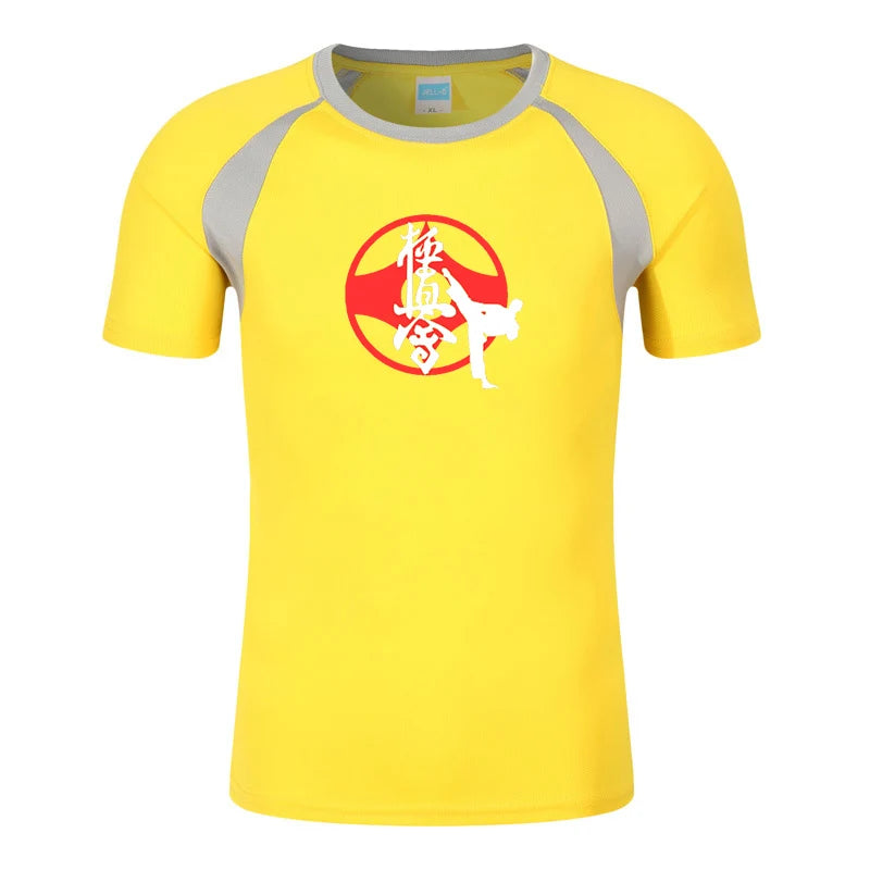 Kyokushin Karate Printed Fashion Men's Tee Shirt Summer T-shirt Cotton Mens Raglan Short Sleeve O Neck Streetwear Tops