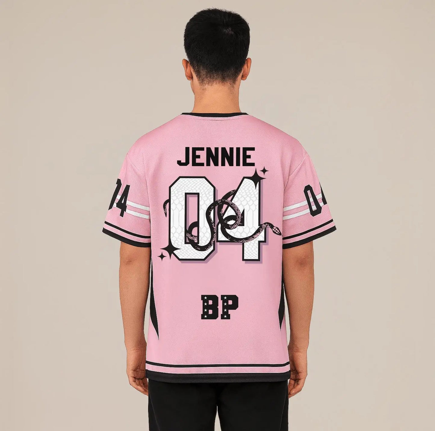 Pink Venom Jersey Korean Kpop Trend Style Name Option Men's Quick-drying T-Shirts Comfy Stylish Street Casual Plus Size Unisex
