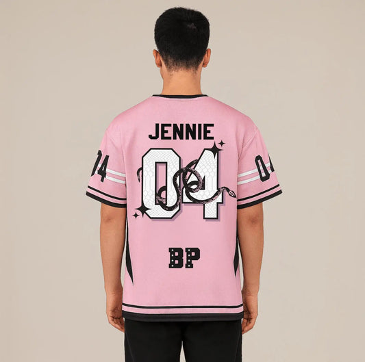 Pink Venom Jersey Korean Kpop Trend Style Name Option Men's Quick-drying T-Shirts Comfy Stylish Street Casual Plus Size Unisex
