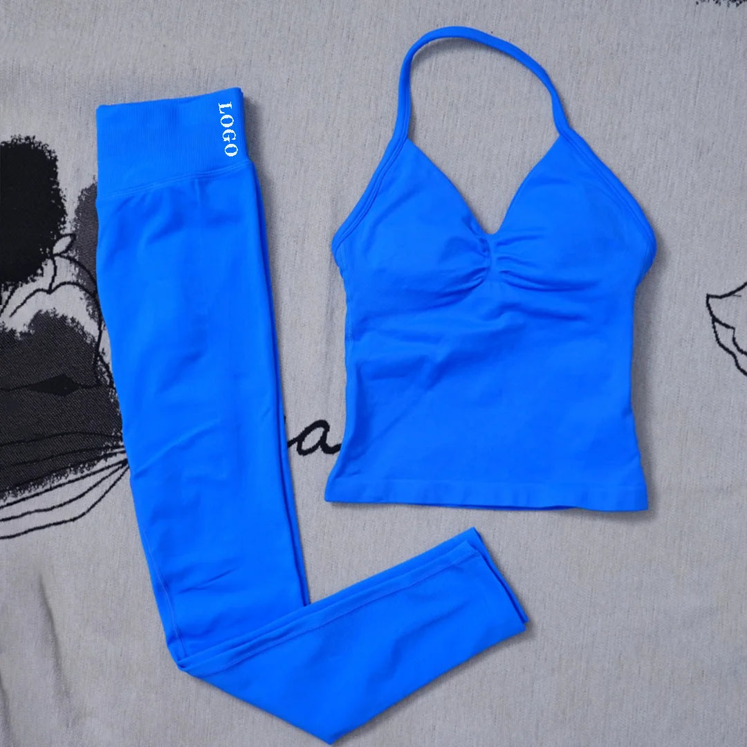 Yoga set Impact Strap Bra Sports Link Gym Running Strap Underwear Ipmact Strap Sports Seamless Bra Link Sports Yoga Sports Set-B