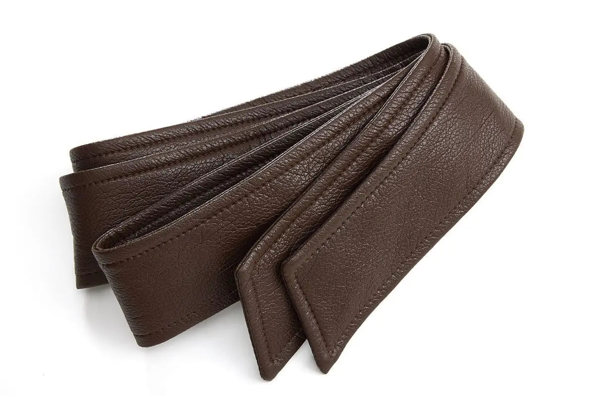 American Maillard coffee color design sense, lace-up and thin leather jacket, huge good-looking autumn wear, Korean coat top