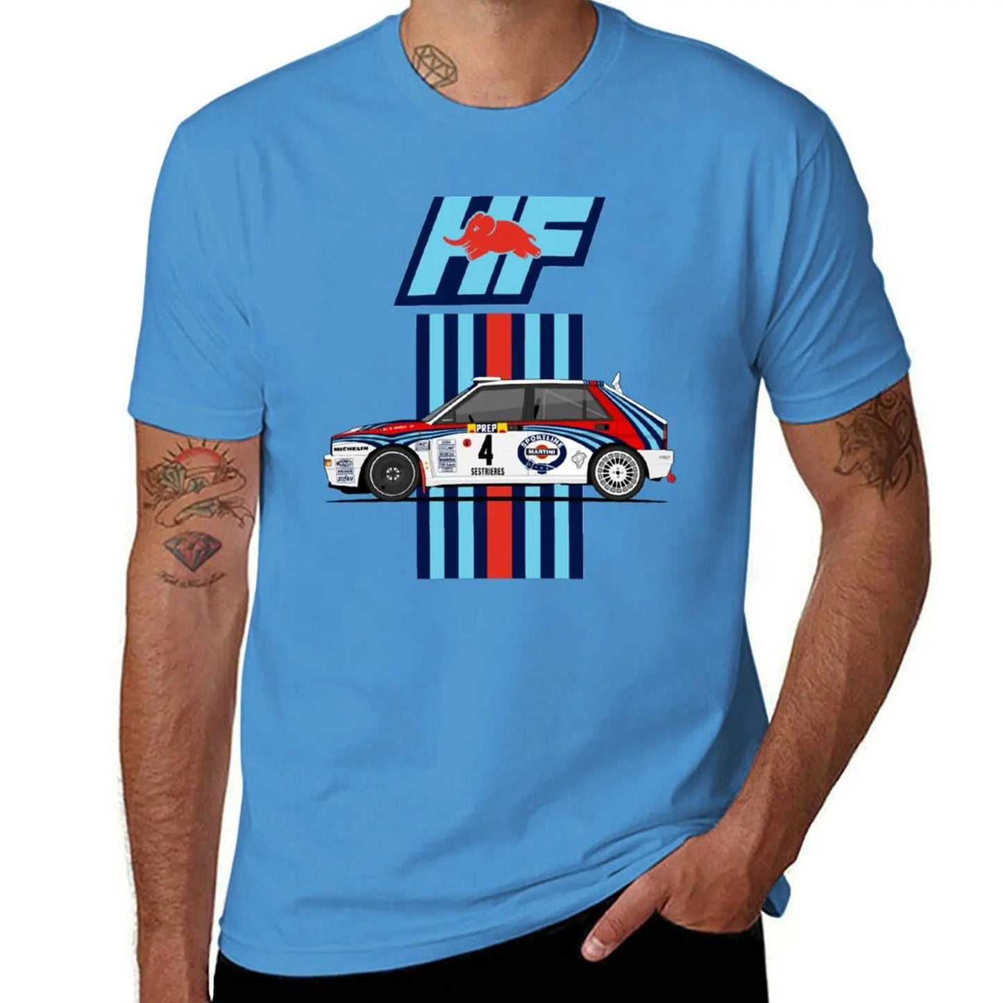 Lancia Delta integrale HF T-Shirt customizeds cute tops Short sleeve tee anime mens t shirt graphic