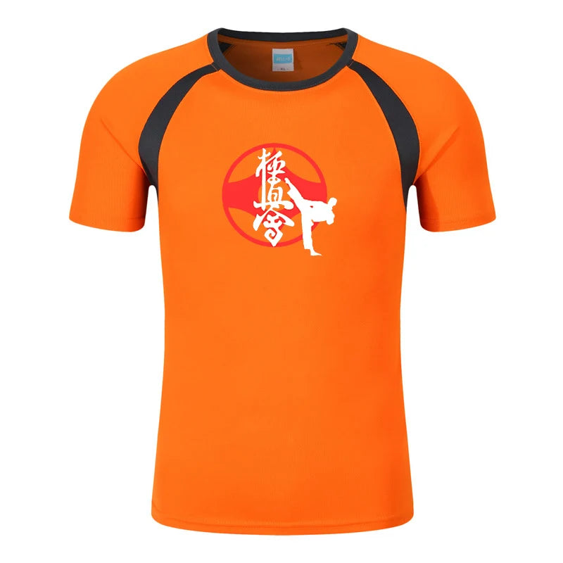 Kyokushin Karate Printed Fashion Men's Tee Shirt Summer T-shirt Cotton Mens Raglan Short Sleeve O Neck Streetwear Tops