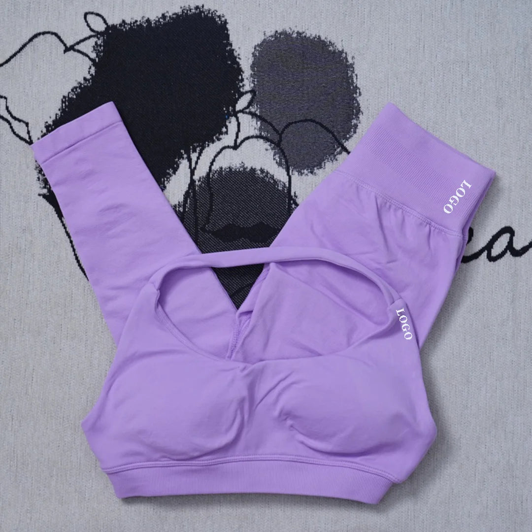 Yoga set Impact Strap Bra Sports Link Gym Running Strap Underwear Ipmact Strap Sports Seamless Bra Link Sports Yoga Sports Set-B