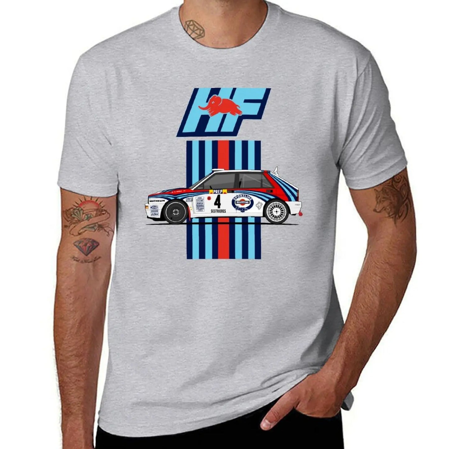 Lancia Delta integrale HF T-Shirt customizeds cute tops Short sleeve tee anime mens t shirt graphic
