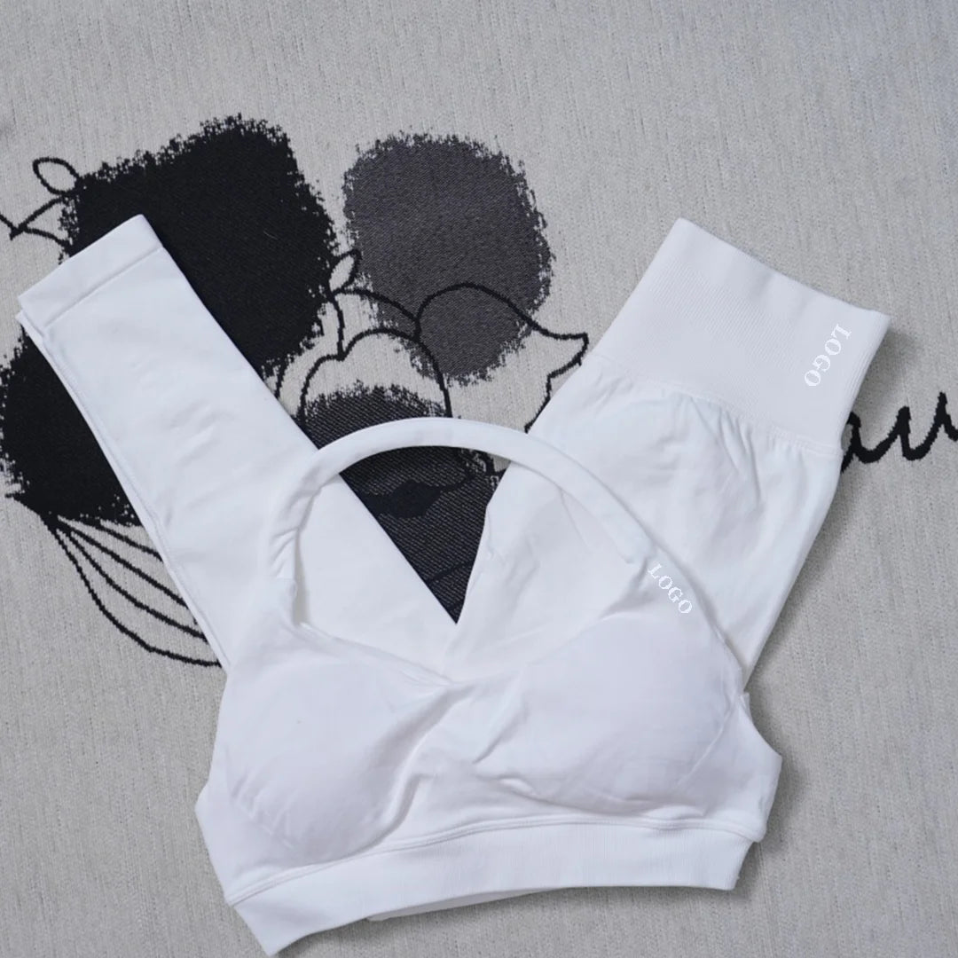 Yoga set Impact Strap Bra Sports Link Gym Running Strap Underwear Ipmact Strap Sports Seamless Bra Link Sports Yoga Sports Set-B