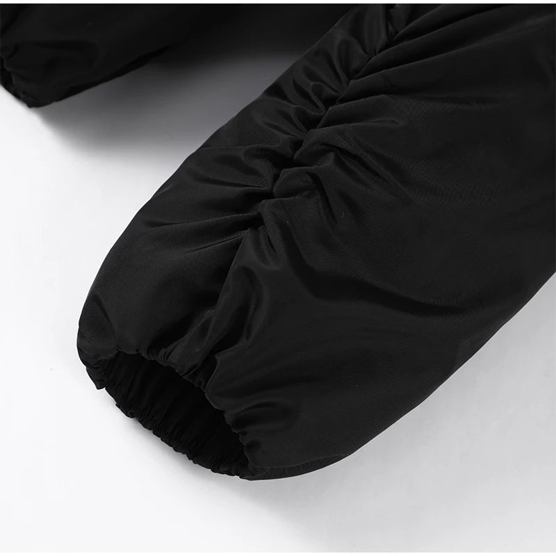 Street Faux Fur Patchwork Cropped Coats Women Loose Lapel Full Sleeve Pockets Warm Jackets 2025 Winter Lady Fashion Outwear