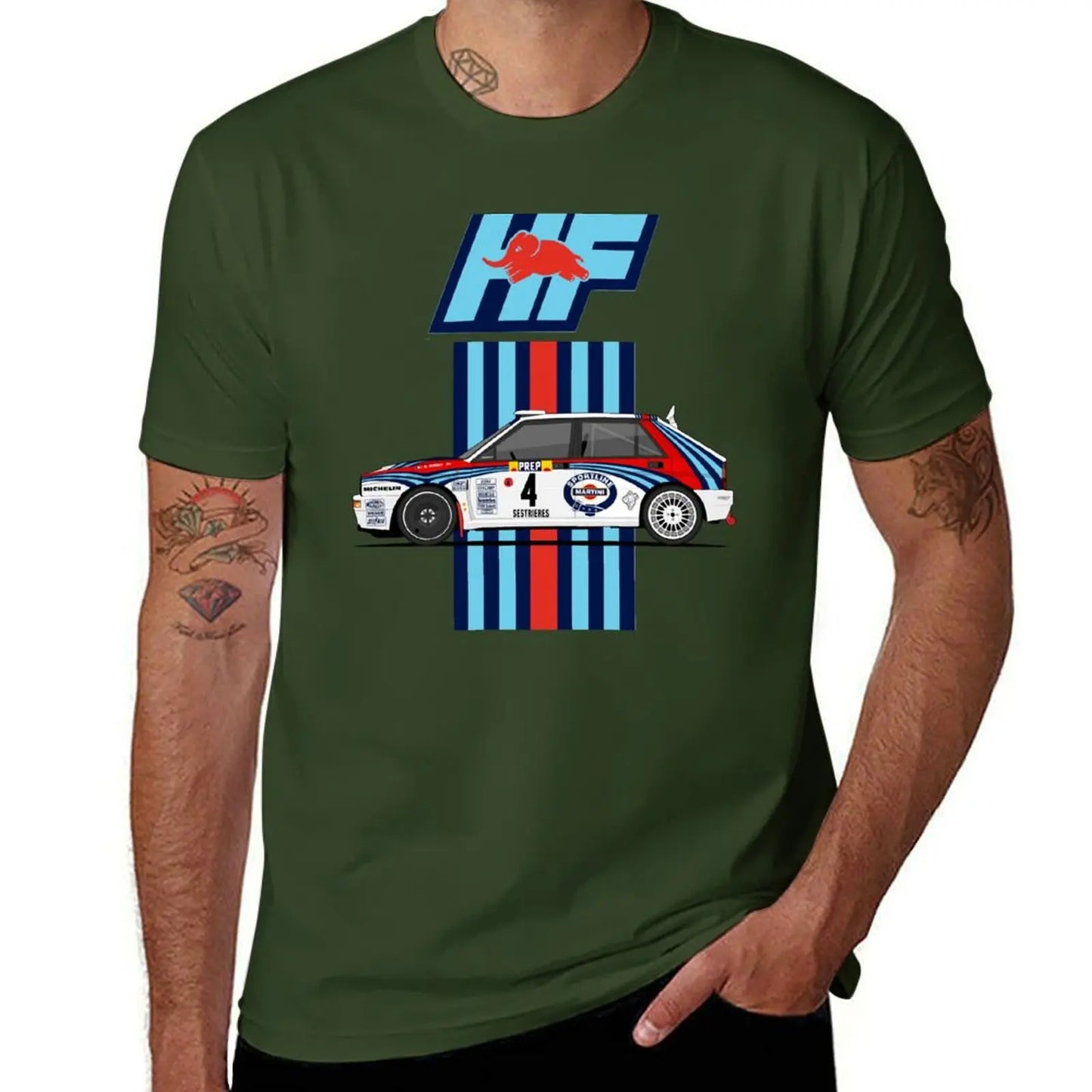 Lancia Delta integrale HF T-Shirt customizeds cute tops Short sleeve tee anime mens t shirt graphic