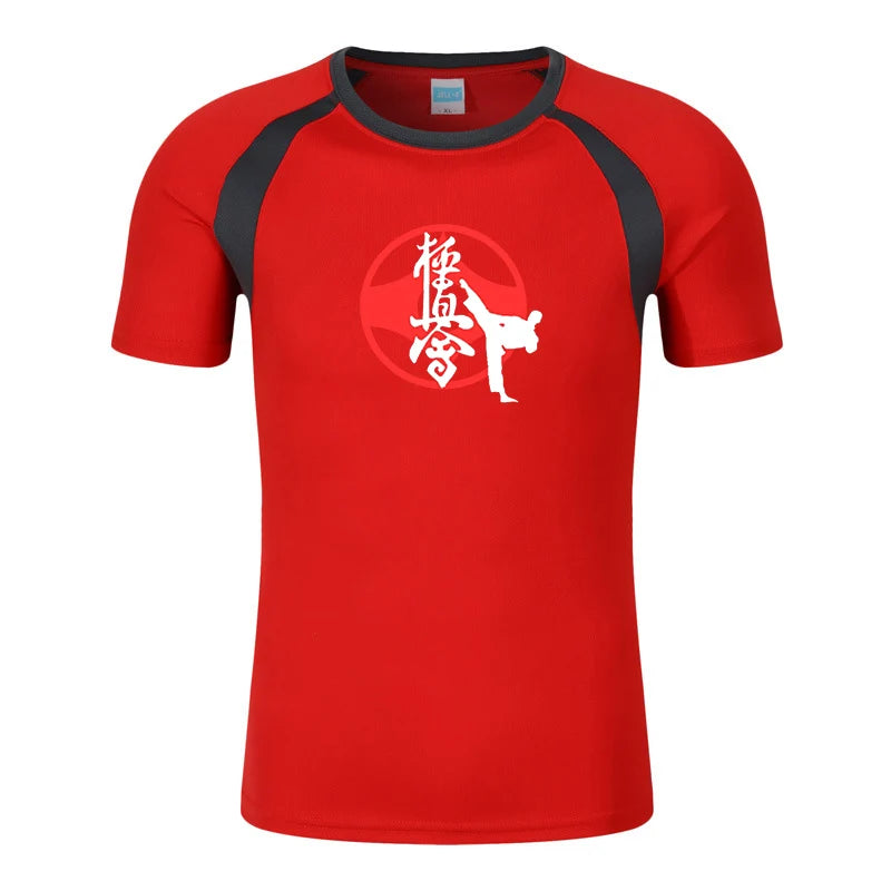 Kyokushin Karate Printed Fashion Men's Tee Shirt Summer T-shirt Cotton Mens Raglan Short Sleeve O Neck Streetwear Tops
