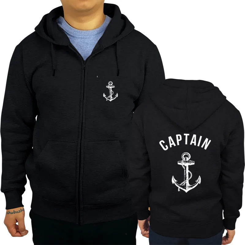 High Quality hoodie Captain hoodie Anchor Nautical Sea Sailor Ship Marine Fashion Cool Gift sweatshirt
