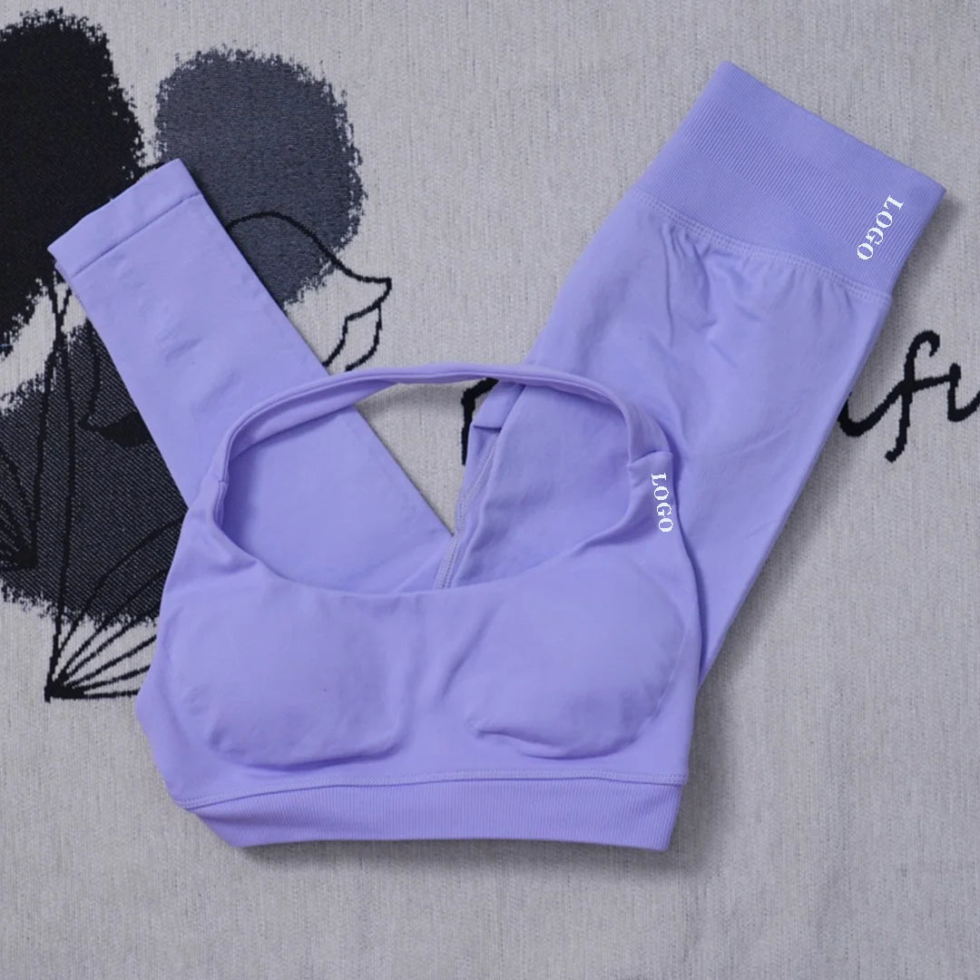 Yoga set Impact Strap Bra Sports Link Gym Running Strap Underwear Ipmact Strap Sports Seamless Bra Link Sports Yoga Sports Set-B