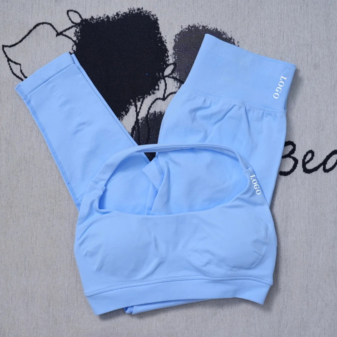 Yoga set Impact Strap Bra Sports Link Gym Running Strap Underwear Ipmact Strap Sports Seamless Bra Link Sports Yoga Sports Set-B