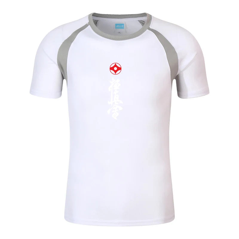 Kyokushin Karate Printed Fashion Men's Tee Shirt Summer T-shirt Cotton Mens Raglan Short Sleeve O Neck Streetwear Tops