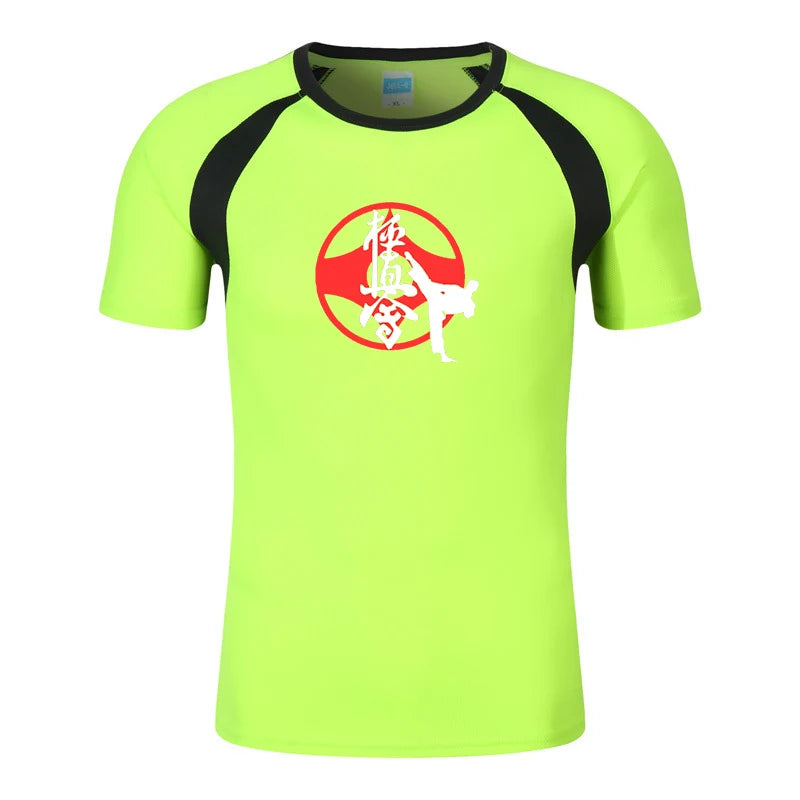 Kyokushin Karate Printed Fashion Men's Tee Shirt Summer T-shirt Cotton Mens Raglan Short Sleeve O Neck Streetwear Tops