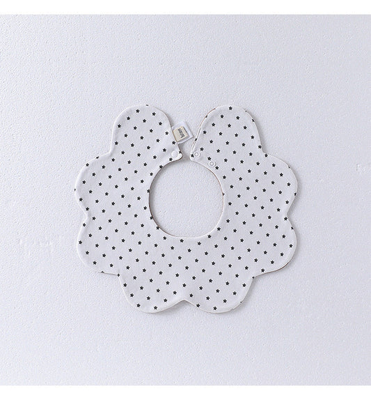 Adorable Simple Pattern Cotton Snap-on Flowers Shaped Bib